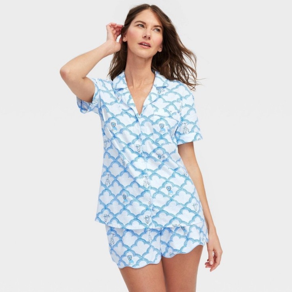 Roller Rabbit Blue and White Pajama Set - Picture 5 of 5